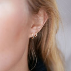 Enamel - Hoops, Petite Flora 8 mm