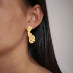 Enamel - Big Wave Earring
