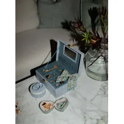 Bon Dep - Jewelry box heart mw Liberty, Katie and Millie Light Blue
