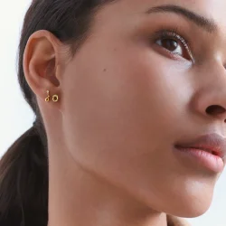 Maanesten - Alfabet Single rering, Forgyldt