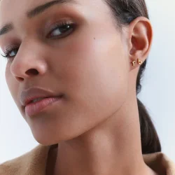 Maanesten - Alfabet Single rering, Forgyldt