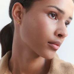 Maanesten - Alfabet Single rering, Forgyldt