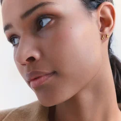 Maanesten - Alfabet Single rering, Forgyldt