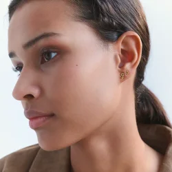 Maanesten - Alfabet Single rering, Forgyldt