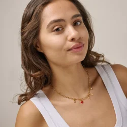 Enamel - Medium Charm Halskde, 50 cm