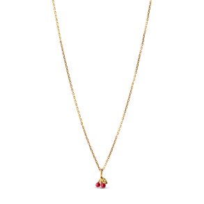 Enamel - Cherry Necklace, Red 