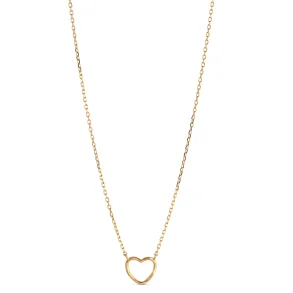 Enamel - Necklace Organic Heart, Gold