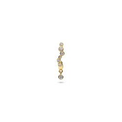 Maria Black - Nova Drop Huggie �rering, Forgyldt