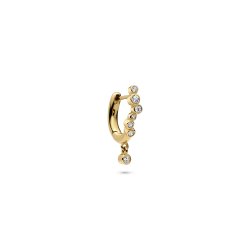 Maria Black - Nova Drop Huggie �rering, Forgyldt