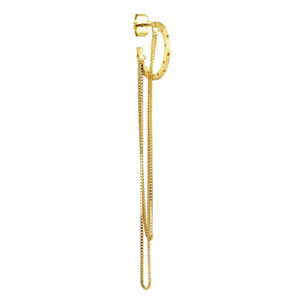 Jane K�nig - Orbis Chain Hoop �rering, Forgyldt