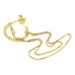 Jane K�nig - Orbis Chain Hoop �rering, Forgyldt