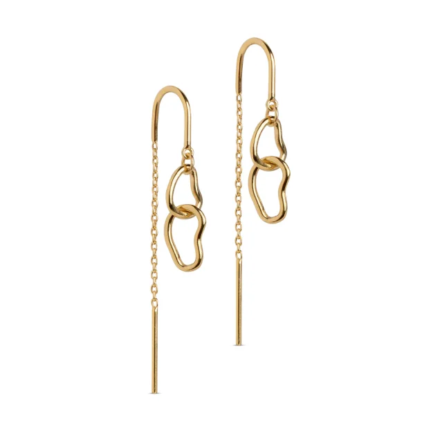 Enamel - Organic Double Circle Earring