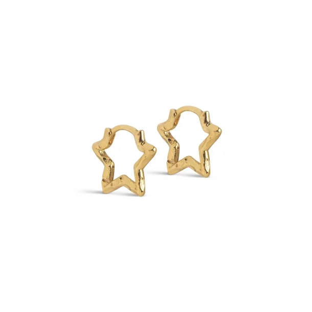Enamel - Organic Star Small �reringe, Forgyldt