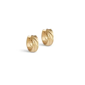 Enamel - Wave Mini �reringe, Forgyldt