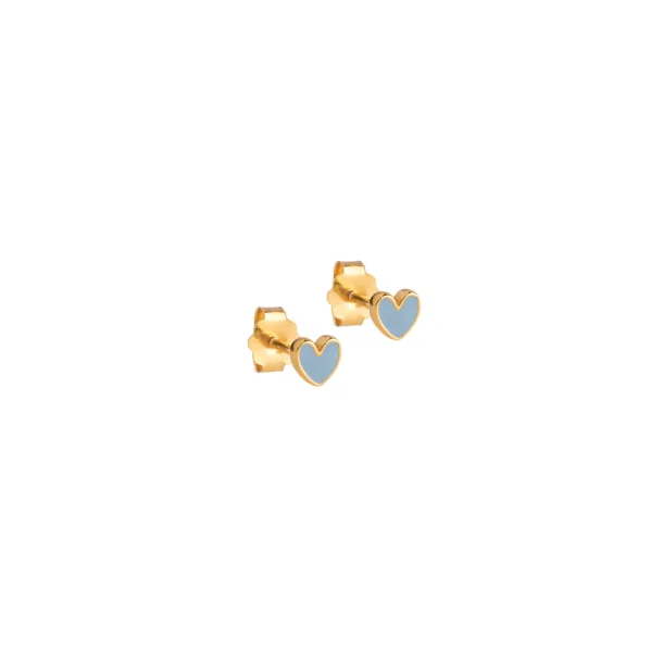 Enamel - Studs Amore, Steel Blue