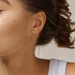 Enamel - Studs, Organic Clover Mini