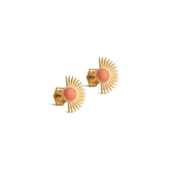 Enamel - Soleil Stud, Light Coral