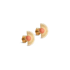 Enamel - Soleil Stud, Light Coral