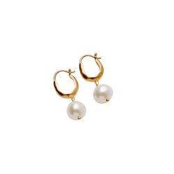 Pernille Corydon - Pearl Blossom �reringe, Forgyldt