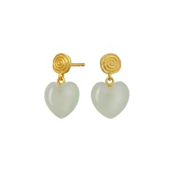 Maanesten - Penny Petite Moss Green �reringe, Forgyldt