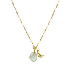 Maanesten - Prehnite Earth Vedh�ng, Forgyldt