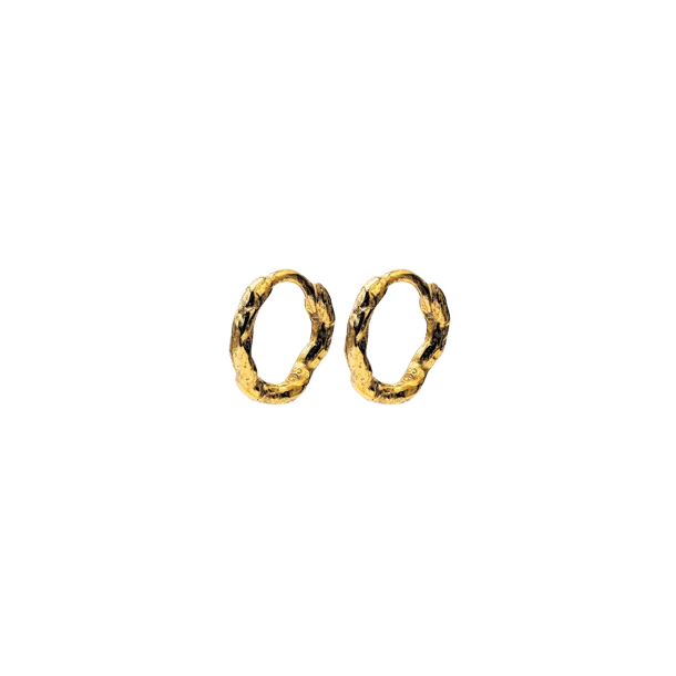 Smykish - Organic Hoop �rering, Forgyldt