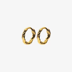 Smykish - Organic Hoop �rering, Forgyldt