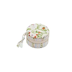 Maanesten - Round Jewelry Box Small, Garden Magic Ivory