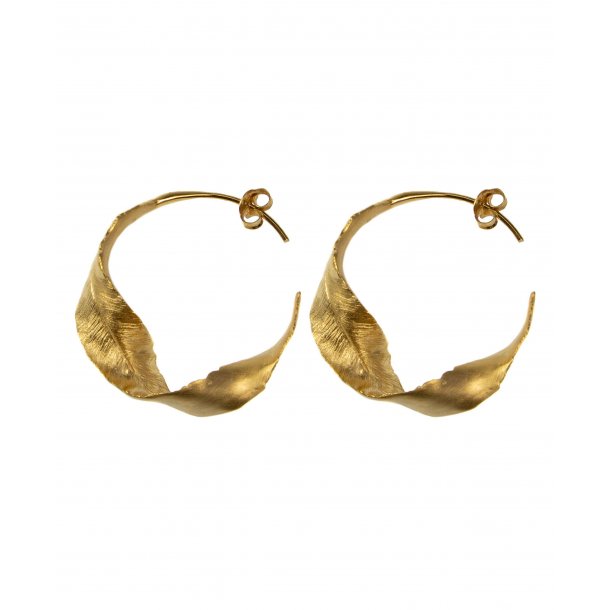 - Twisted Leaf Earrings - Køb den online, gratis fragt ved køb over 200,-