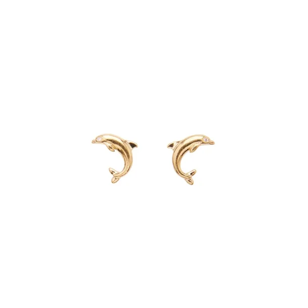 Pico - Dolphin Studs, forgyldt