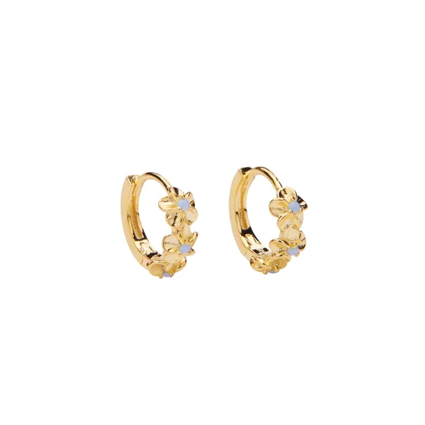 Pico - Aster Crystal Hoops, Blue Opac