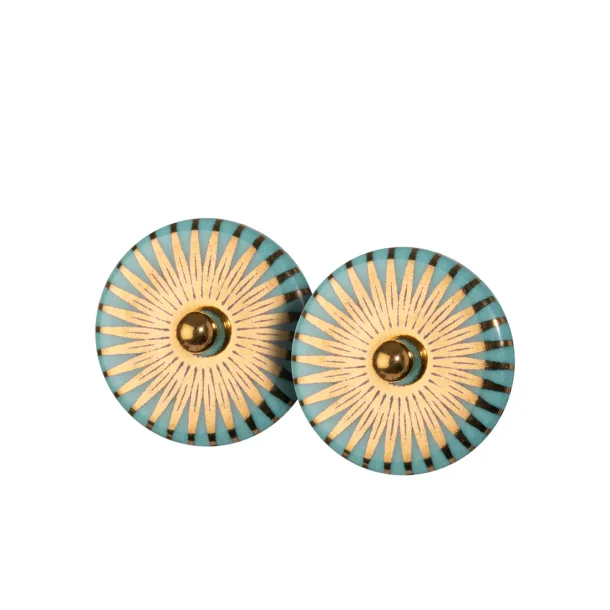 Scherning - Splash �restikker, Aquamarine/Gold