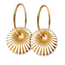 Scherning - Splash �reringe, White/Gold 