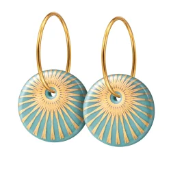 Scherning - Splash reringe, Aqua/Gold