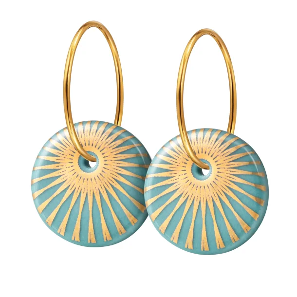 Scherning - Splash reringe, Aqua/Gold