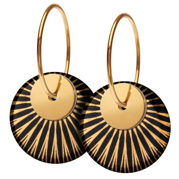 Scherning - Splash Duo reringe, Black/Gold