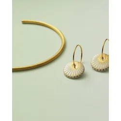 Scherning - Splash �reringe, White/Gold 