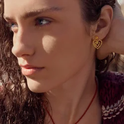 Maanesten - Beate Petite �reringe, Forgyldt