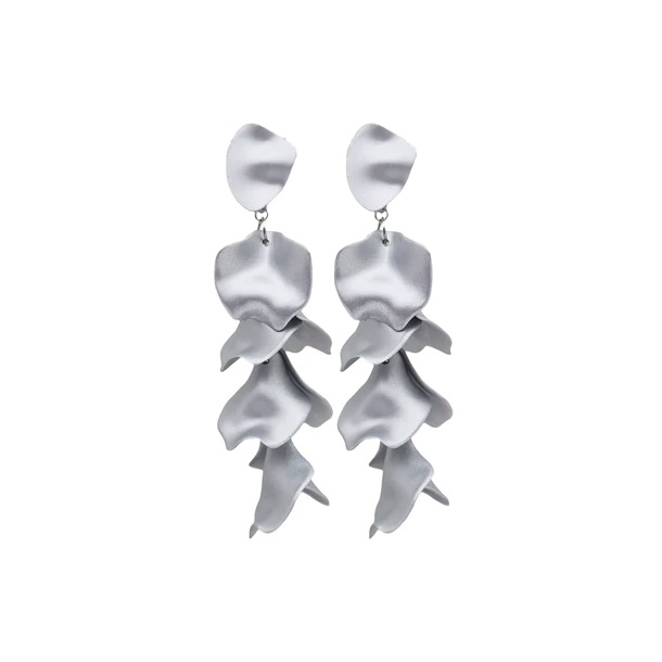 WOS - Flake Silver Earrings