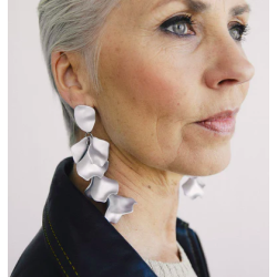 WOS - Flake Silver Earrings