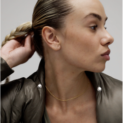 Camille Brinch - Basic Puffer Halskde, Guld