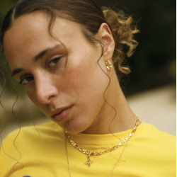 Camille Brinch - Contrast Fusion Hoops reringe, Guld 