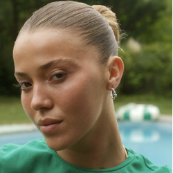 Camille Brinch - Contrast Fusion Hoops reringe, Slv 