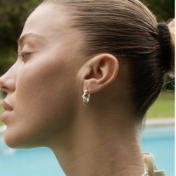 Camille Brinch - Contrast Fusion Hoops reringe, Slv 