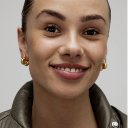 Camille Brinch - Cloudy Puffer Hoops reringe, Guld