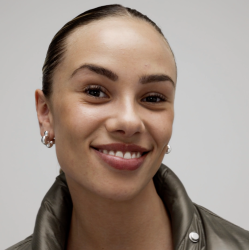 Camille Brinch - Cloudy Puffer Hoops reringe, Slv