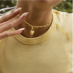 Camille Brinch - Heart Contrast Vedhng, Guld