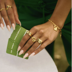 Camille Brinch - Heart Contrast Vedhng, Guld