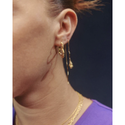 Camille Brinch - Heart Crush Hoops reringe, Guld