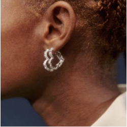 Camille Brinch - Heart Crush Hoops reringe, Slv